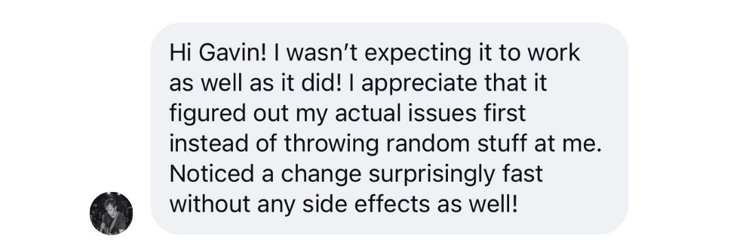 Client message about consistency improving.