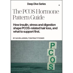 The PCOS Hormone Pattern Guide: How insulin, stress and digestion shape PCOS-related hair loss, and what to support first.